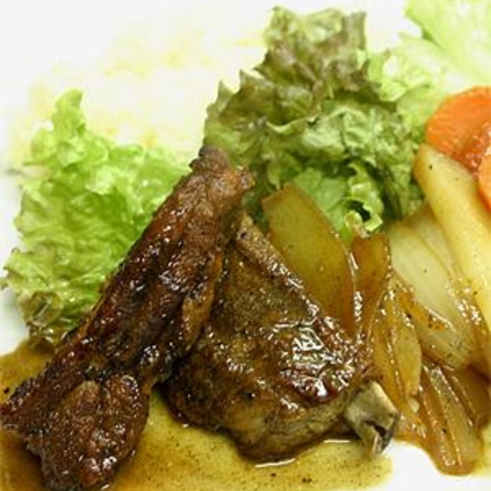 ごはんが美味しい、スペアリブのカレー醤油グリル